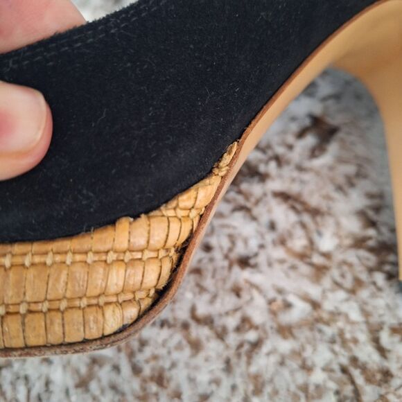 Gucci black suede heel flats size 9.5 - Picture 12 of 14